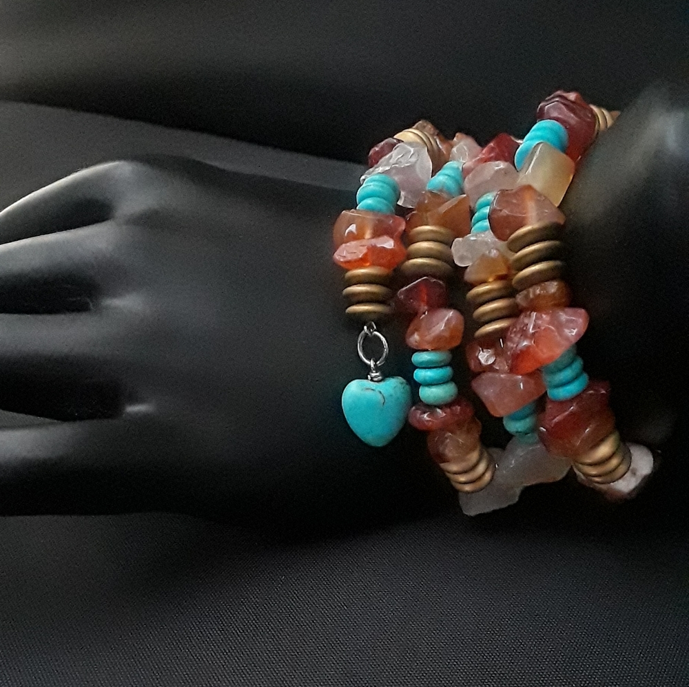 Rustic wrap bracelet - Picture 3 of 4